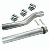 Fits 03-07 Ford Powerstroke F250 F350 Muffler And Cat DELETE Pipe 6.0 KIT+Clamps Exhaust System Downpipe Muffler Tips